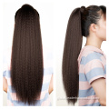 Synthetic Yaki Straight Ponytail Kinky Straight Wrap Around Hairpiece Synthetic Ponytails Manufactory